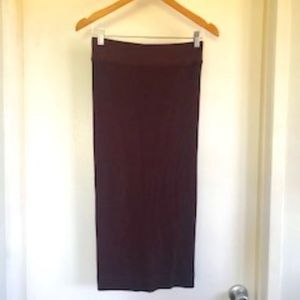 Hard Tail Long Pencil Skirt Col. Plum in Size M